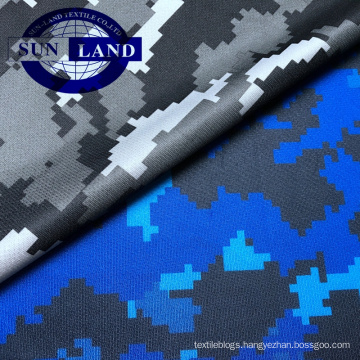 sportswear clothing 100% polyester sublimation camouflage printed mesh fabric